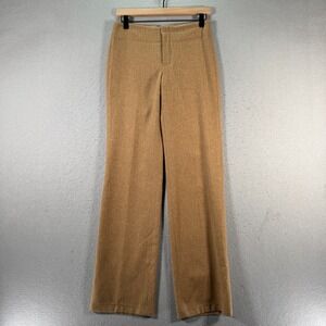 Vintage Banana Republic Harrison Wool Dress Pants Womens 0 Brown Formal Straight